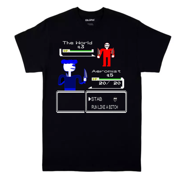 knife fight tee shirt black